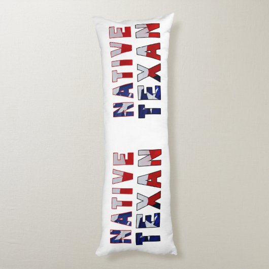 Native Texan Flag Lichaamskussen (Achterkant (Verticaal))