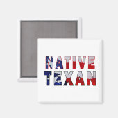 Native Texan Flag Magneet (Voorkant / Achterkant)