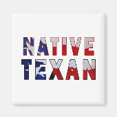 Native Texan Flag Magneet (Voorkant)