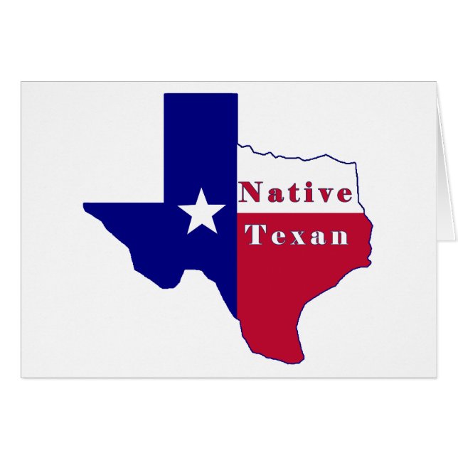 Native Texan Flag Map (Voorkant Horizontaal)