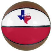 Native Texan Flag Map Basketbal (Voorkant)