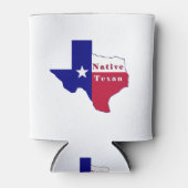 Native Texan Flag Map Blikjeskoeler (Voorkant)