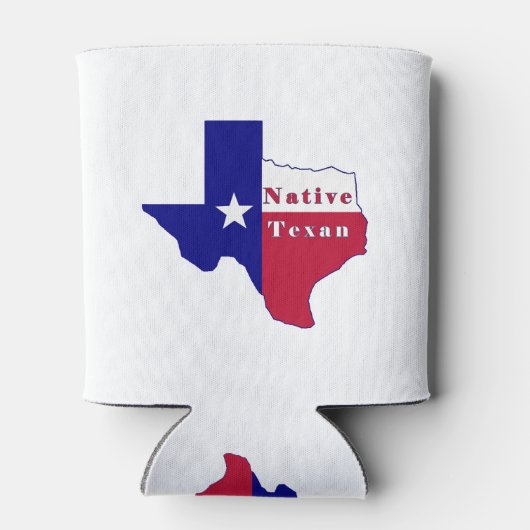 Native Texan Flag Map Blikjeskoeler (Achterkant)