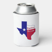 Native Texan Flag Map Blikjeskoeler (Blikje Achterkant)