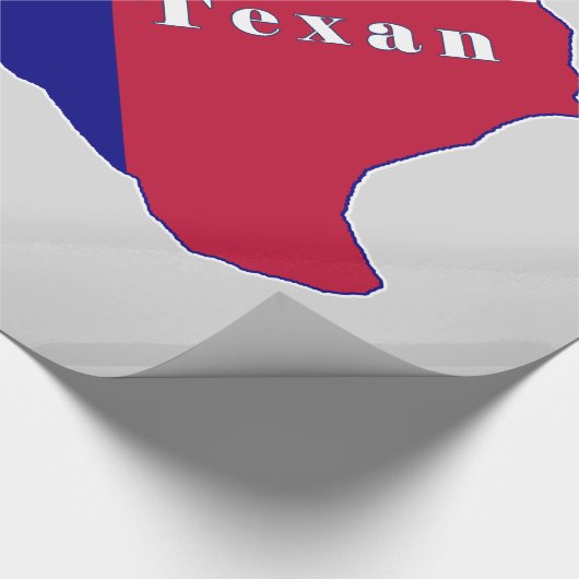 Native Texan Flag Map Cadeaupapier (Hoek)