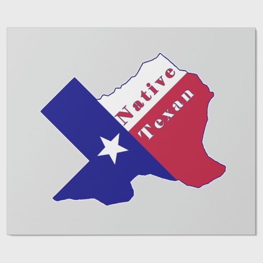 Native Texan Flag Map Cadeaupapier (Vlak)