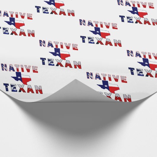 Native Texan Flag Map Cadeaupapier (Hoek)