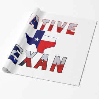 Native Texan Flag Map Cadeaupapier