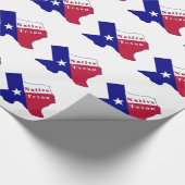 Native Texan Flag Map Cadeaupapier (Hoek)