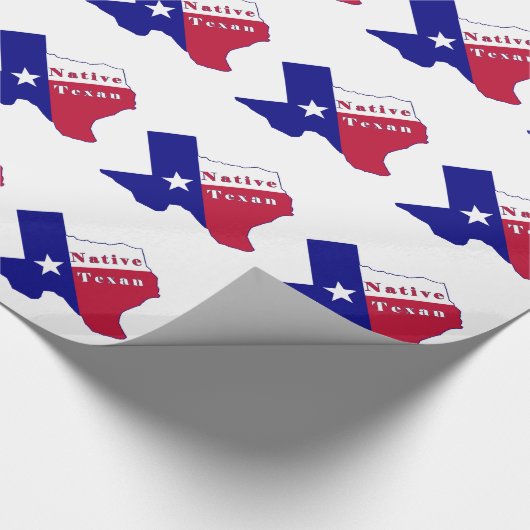 Native Texan Flag Map Cadeaupapier (Hoek)