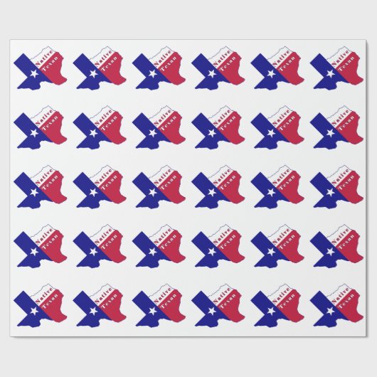 Native Texan Flag Map Cadeaupapier (Vlak)