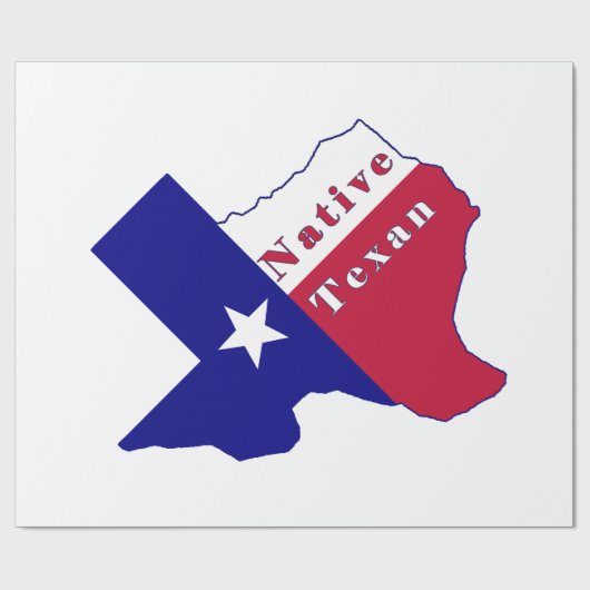 Native Texan Flag Map Cadeaupapier (Vlak)