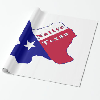 Native Texan Flag Map Cadeaupapier