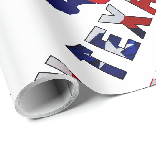 Native Texan Flag Map Cadeaupapier (Rol Hoek)