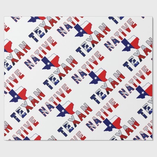 Native Texan Flag Map Cadeaupapier (Vlak)