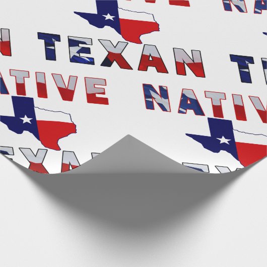 Native Texan Flag Map Cadeaupapier (Hoek)