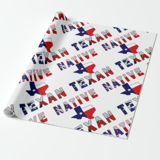 Native Texan Flag Map Cadeaupapier