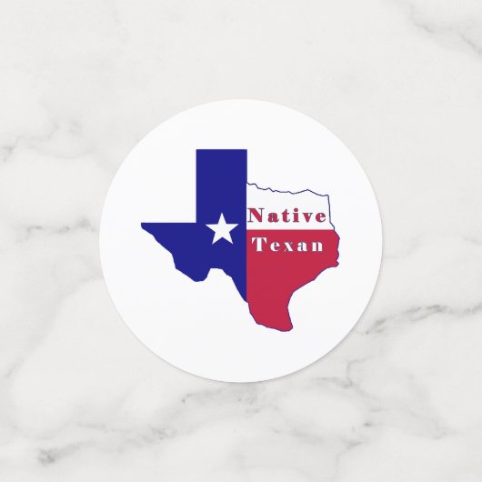 Native Texan Flag Map Confetti (Kleine voorkant)