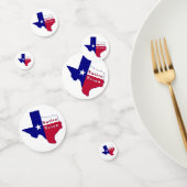 Native Texan Flag Map Confetti (Groep)