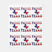 Native Texan Flag Map Fleece Deken (Voorkant)