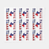 Native Texan Flag Map Fleece Deken (Voorkant (Horizontaal))