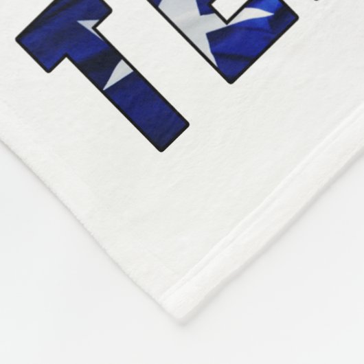 Native Texan Flag Map Fleece Deken (Hoek)