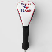 Native Texan Flag Map Golfheadcover (Voorkant)