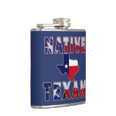 Native Texan Flag Map Heupfles (Rechts)