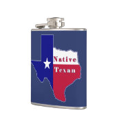 Native Texan Flag Map Heupfles (Links)
