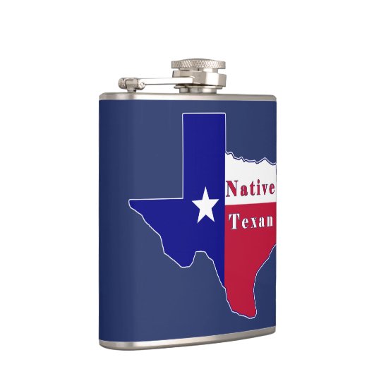 Native Texan Flag Map Heupfles (Rechts)
