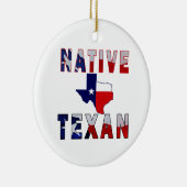 Native Texan Flag Map Keramisch Ornament (Rechts)