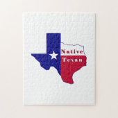 Native Texan Flag Map Legpuzzel (Verticaal)