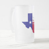 Native Texan Flag Map Matglas Bierpul (Voorkant links)