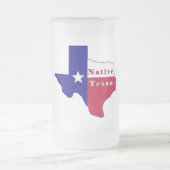 Native Texan Flag Map Matglas Bierpul (Center)