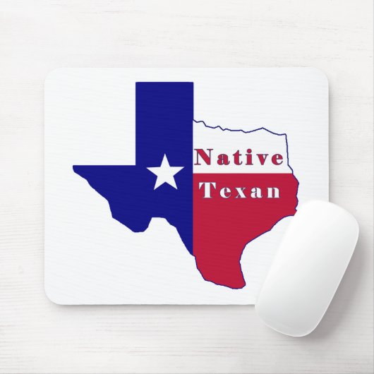 Native Texan Flag Map Muismat (Met muis)