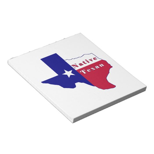 Native Texan Flag Map Notitieblok (Schuin)