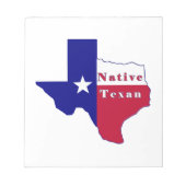Native Texan Flag Map Notitieblok (Voorkant)
