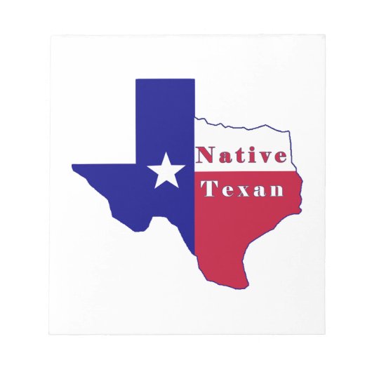 Native Texan Flag Map Notitieblok (Voorkant)