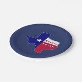 Native Texan Flag Map Papieren Bordje (Gekanteld)