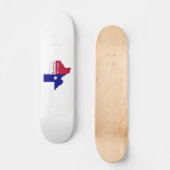 Native Texan Flag Map Persoonlijk Skateboard (Voorkant)