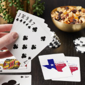 Native Texan Flag Map Pokerkaarten (Insitu)