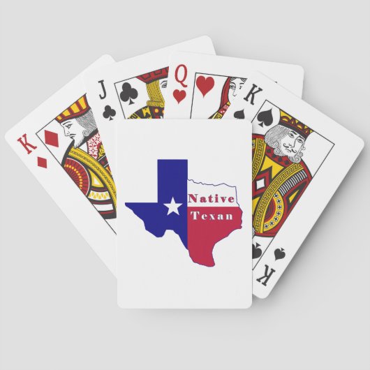 Native Texan Flag Map Pokerkaarten (Achterkant)