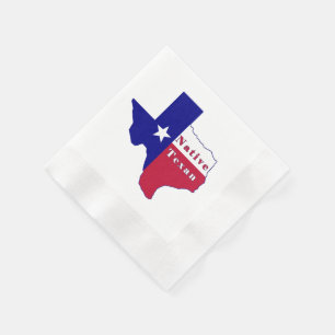 Native Texan Flag Map Servet