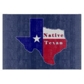 Native Texan Flag Map Snijplank (Voorkant)