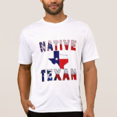 Native Texan Flag Map T-shirt (Voorkant)