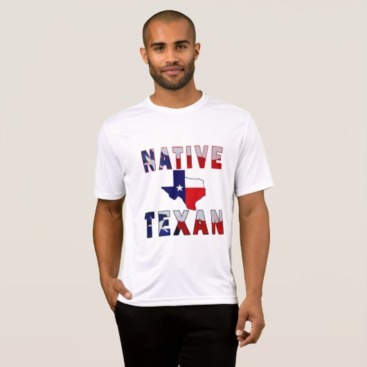 Native Texan Flag Map T-shirt (Voorkant volledig)