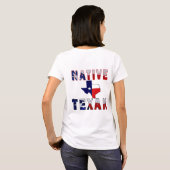 Native Texan Flag Map T-shirt (Achterkant volledig)