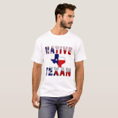 Native Texan Flag Map T-shirt (Voorkant volledig)