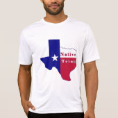 Native Texan Flag Map T-shirt (Voorkant)