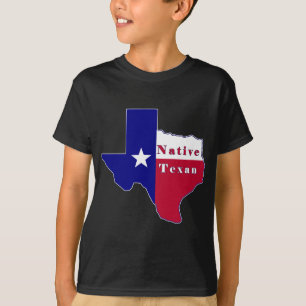 Native Texan Flag Map T-shirt
